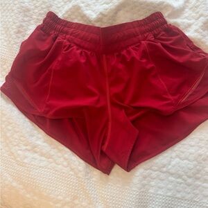 Red Hotty Hot Lululemon Shorts
